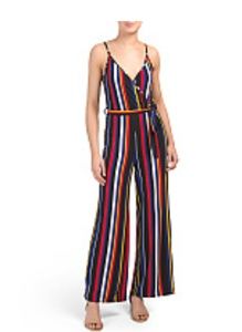 Vertical strip jumpsuit